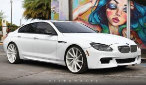 BMW 650i Gran Coupe Matte White by MetroWrapz 2017 года